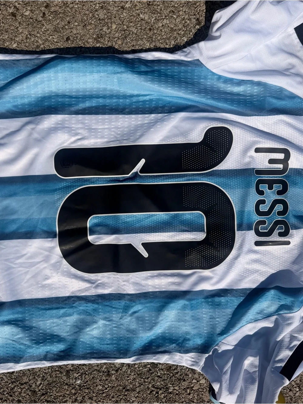 adidas Argentina #10 Home Jersey - Light Blue & White with Gold Accents